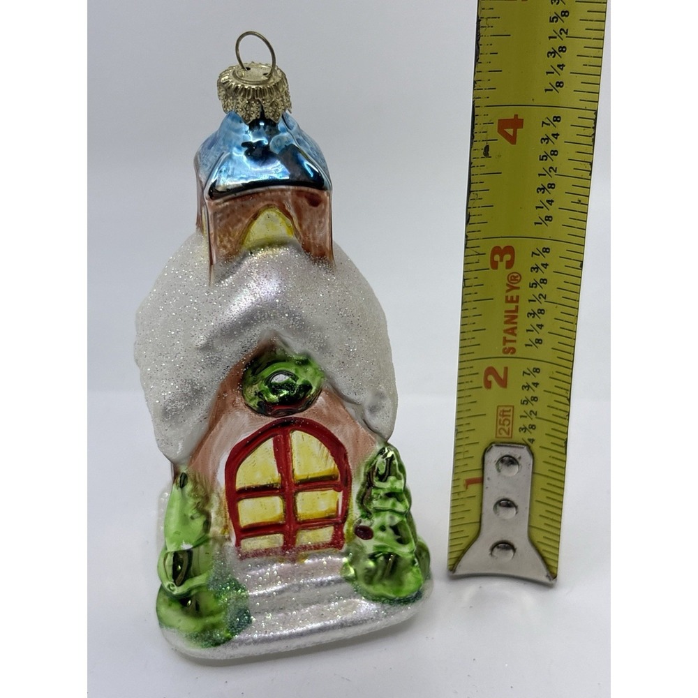Old World Church Glass Ornament Christmas  4" - Picture 4 of 5